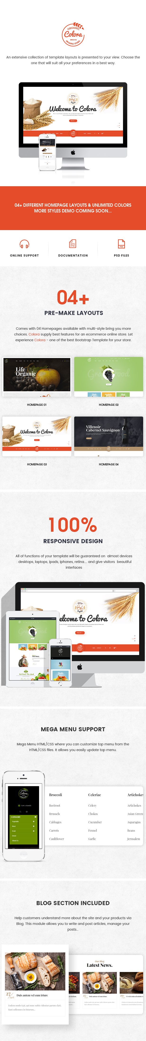 Colora - Organic Food Shop HTML Template - 1
