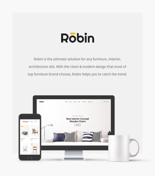 Furniture Shop WooCommerce WordPress Theme - Responsive Homepage Design