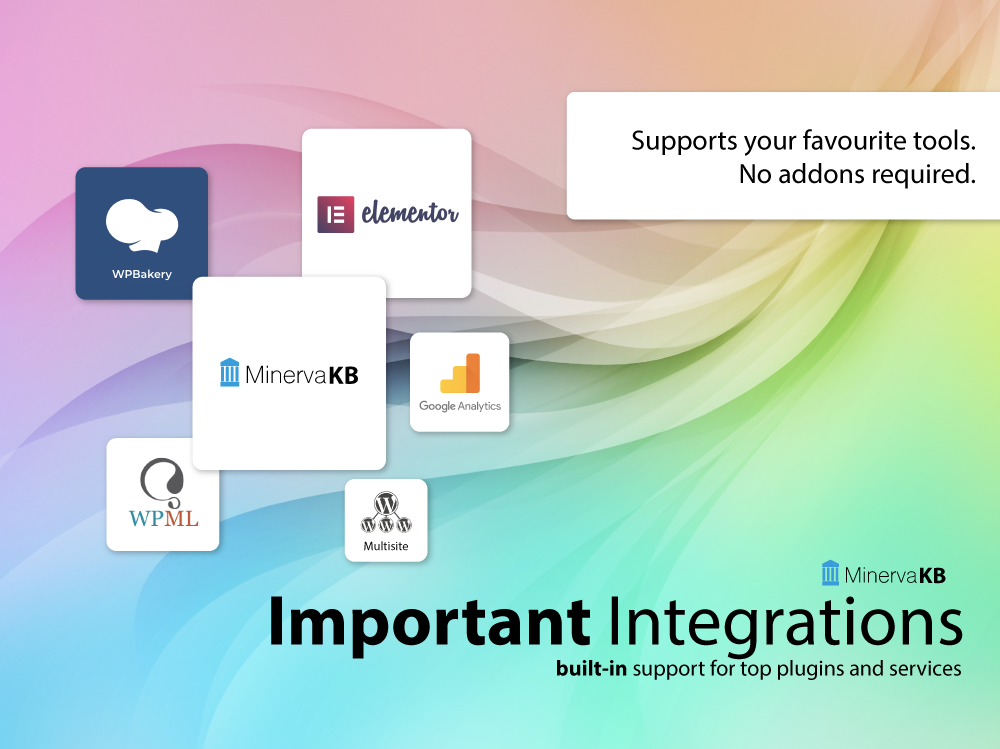 MinervaKB integrations with top plugins and services