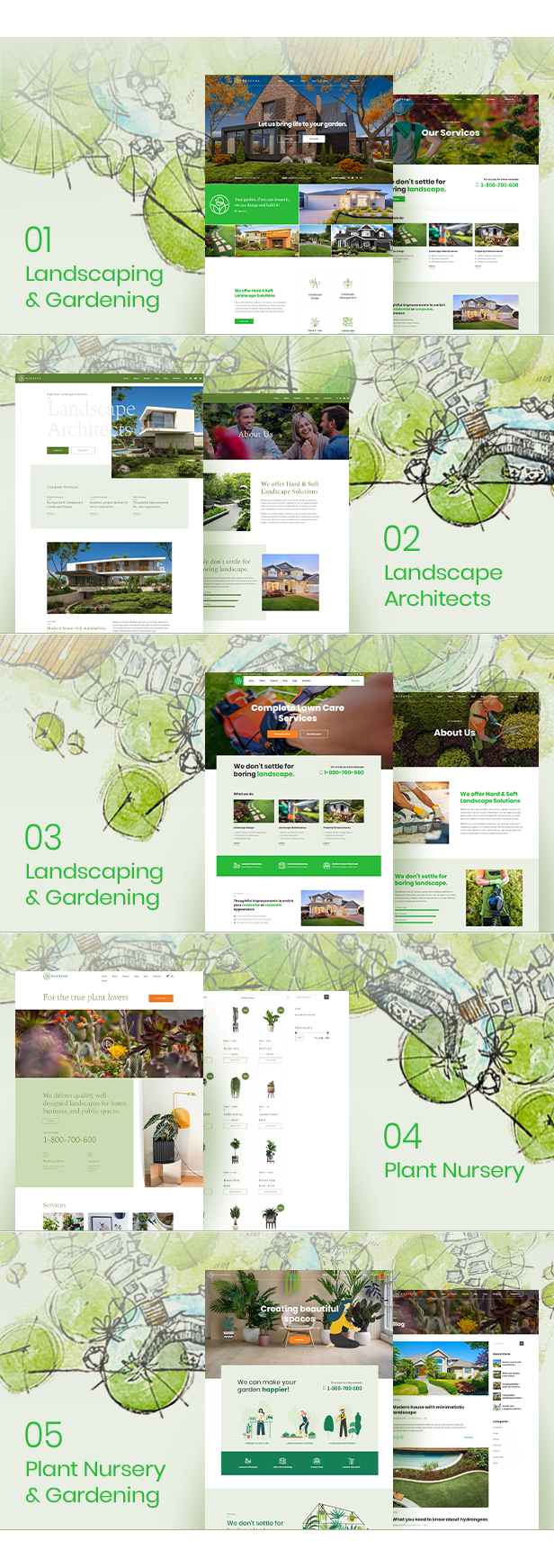 business profiles, landscapers, gardeners,