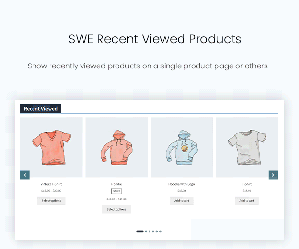 Recent Viewed Product Slider Widget in Woo Elements - Elementor Addons for WooCommerce WordPress Plugin