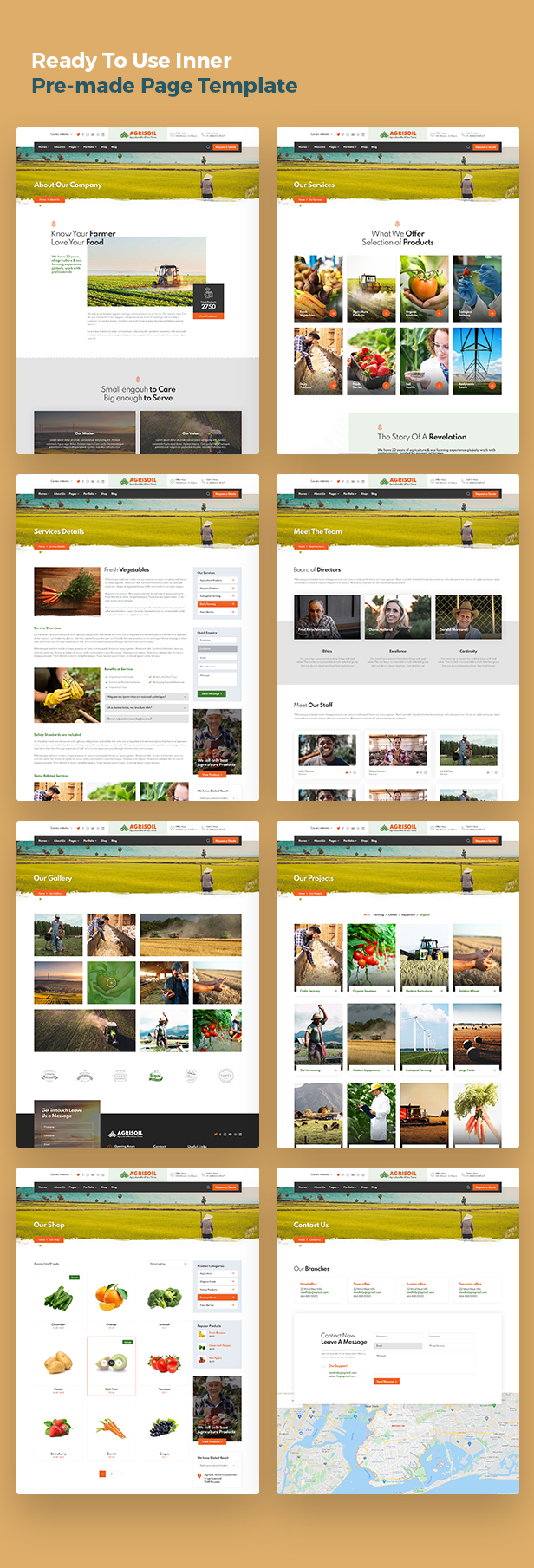 Agrisoil - Agriculture & Organic Farm WordPress Theme