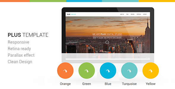      Plus Responsive Retina Ready One-Page Template 