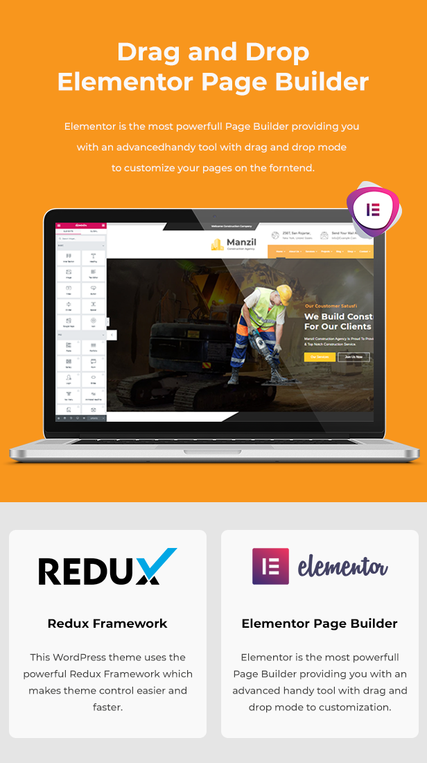 Manzil - Construction and Building WordPress Theme - 1