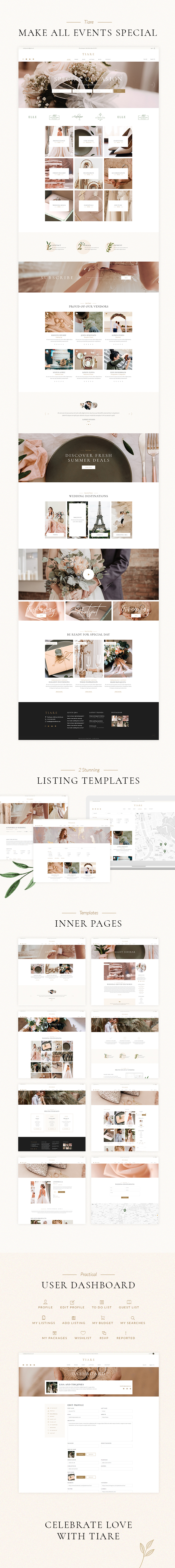 Tiare - Wedding Vendor Directory WordPress Theme - 1