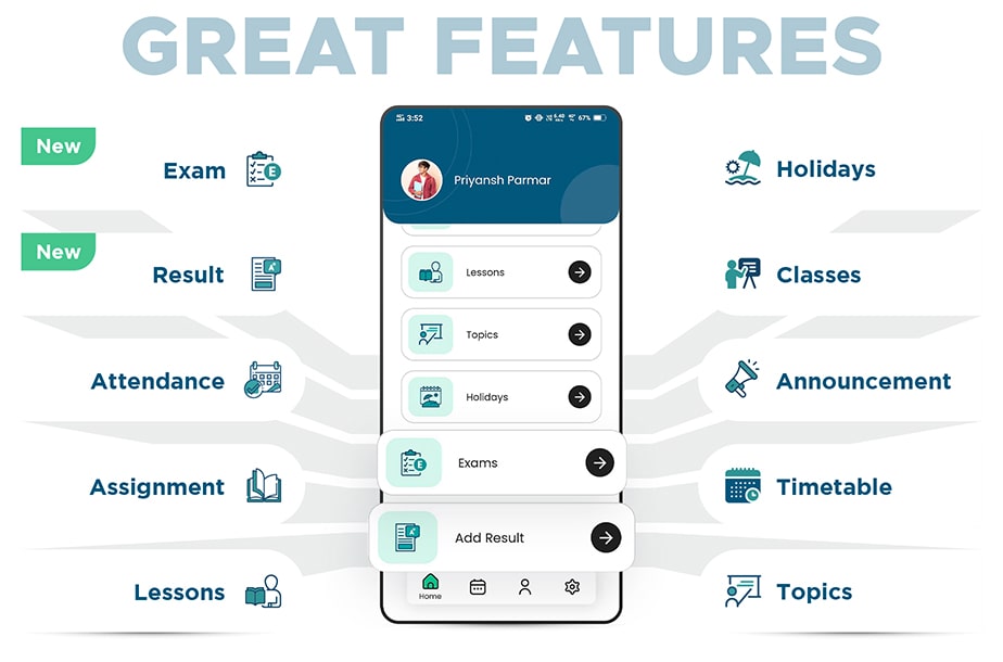 Teacher Flutter App - eSchool Virtual School Management System - 10