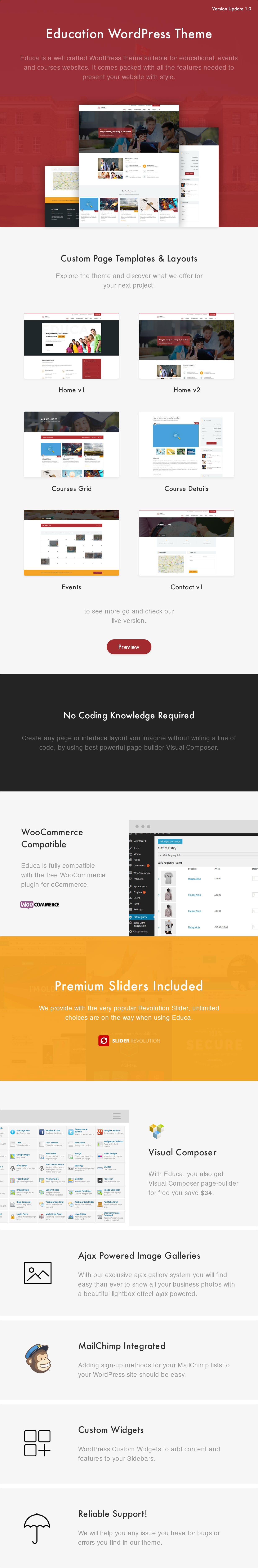 Educa - Education, Courses and Events WordPress Theme - 1