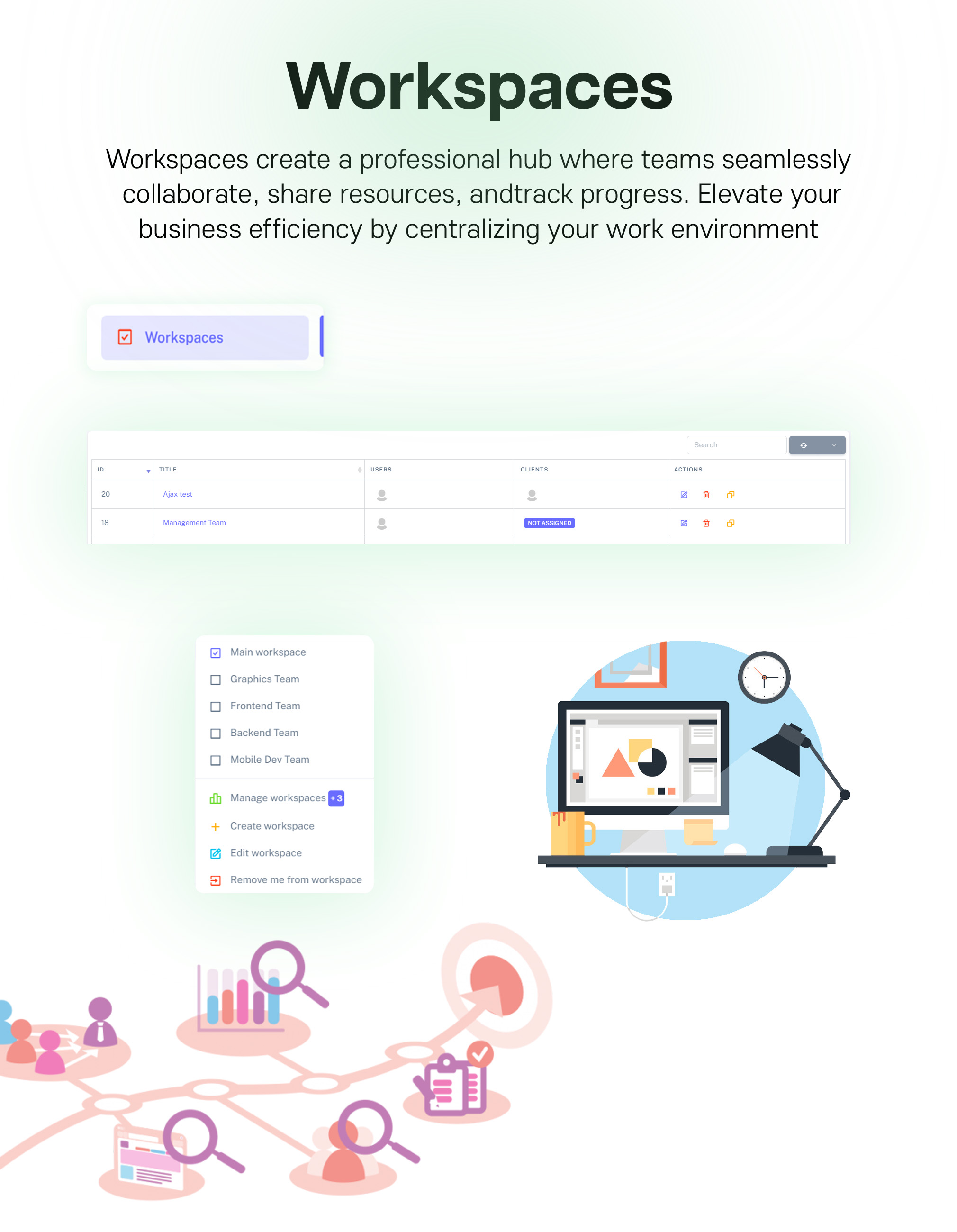 Workspaces | Taskify - Project Management, Task Management, CRM & Productivity System