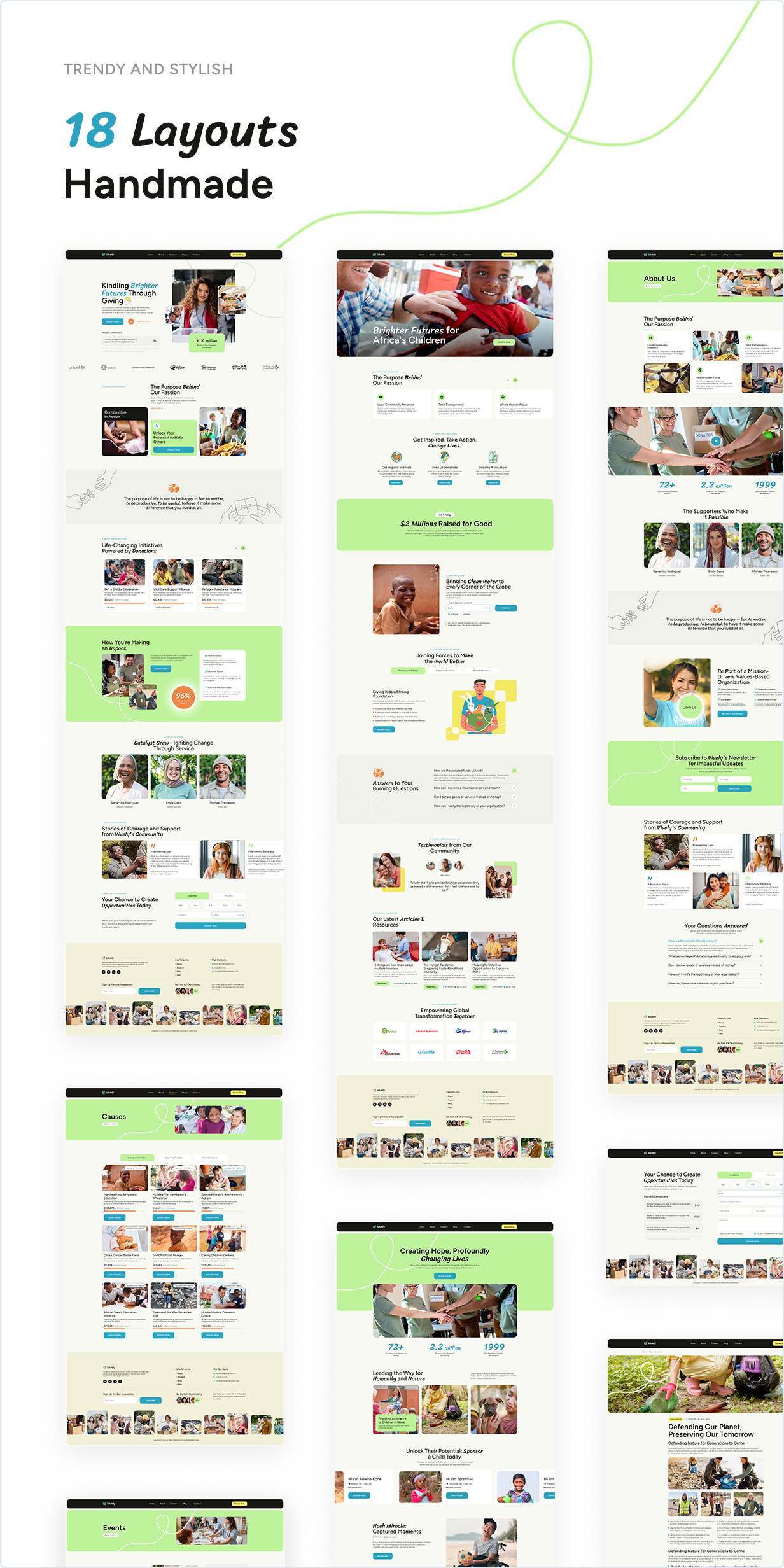 28 layouts handmade