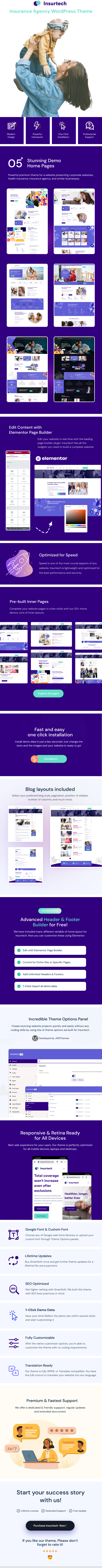 Insurtech - Insurance Agency WordPress Theme