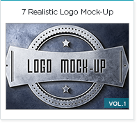 7 realistic logo mock up