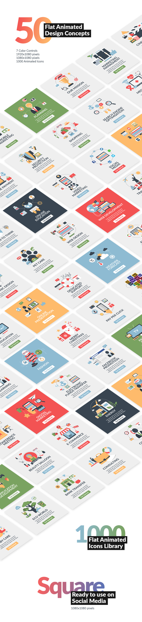 Flat Animated Design Concepts - 7