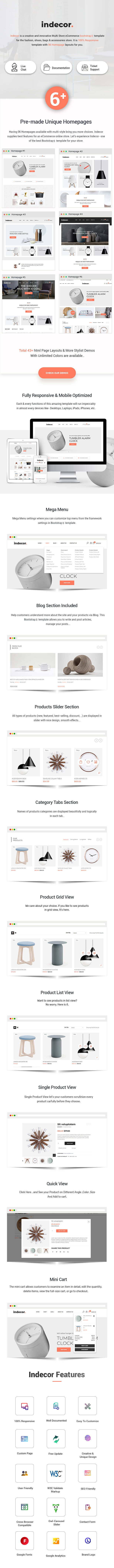 Indecor – Minimal Office Furniture Store HTML Template - 1