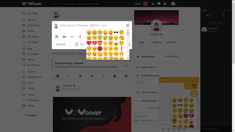 Emoticons For Wowonder Nulled