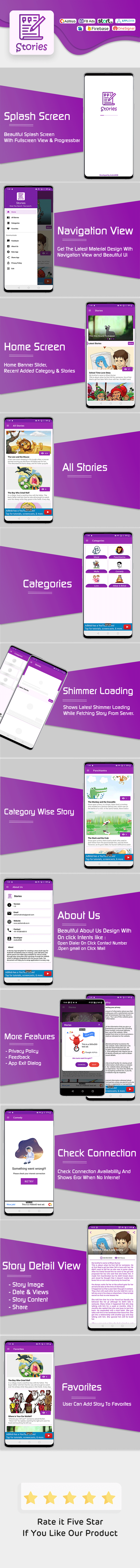 Online Stories App With Category - Admin Panel - Admob - 1