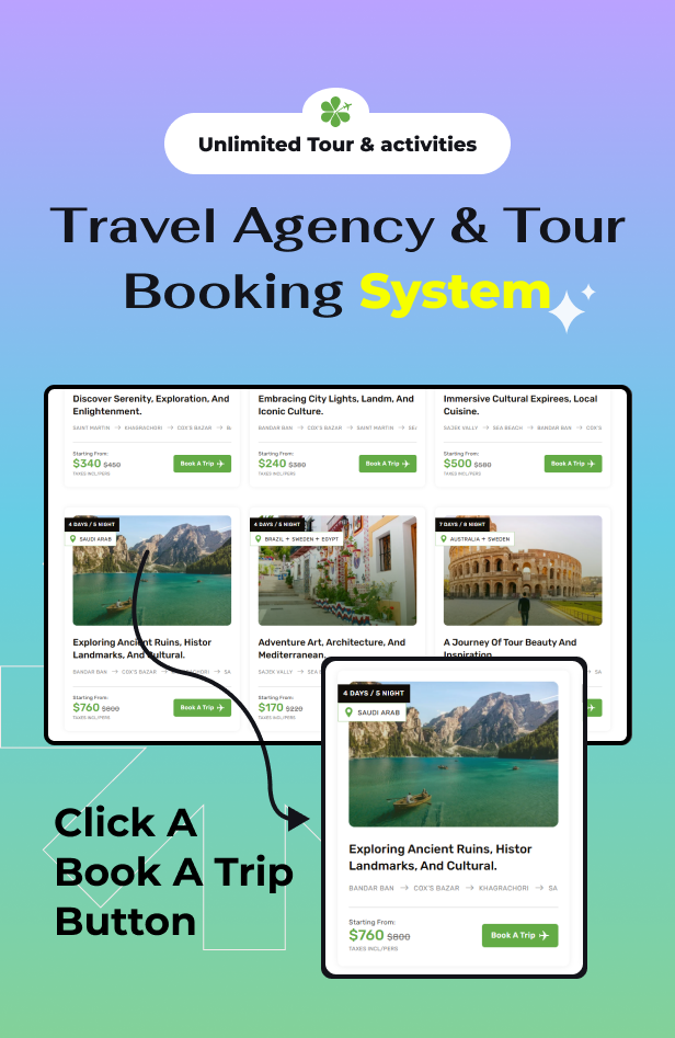 TripRex - Travel Agency and Tour Booking Laravel Script - 4