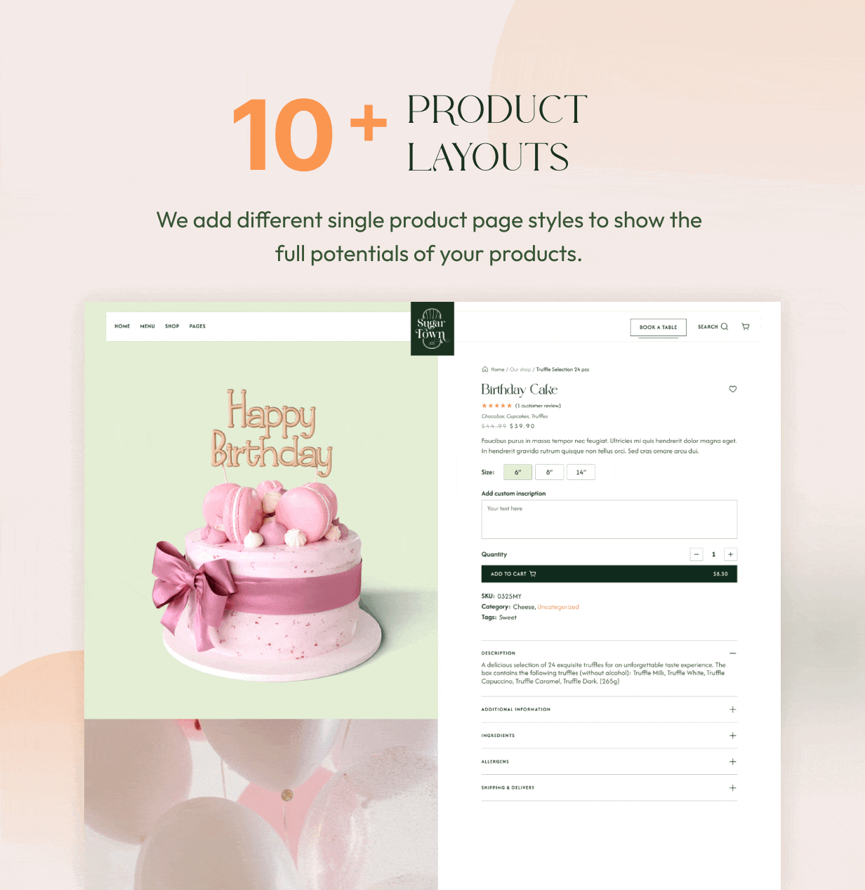 SugarTown - Bakery, Pastry Chocolate Sweets WordPress Theme - 3