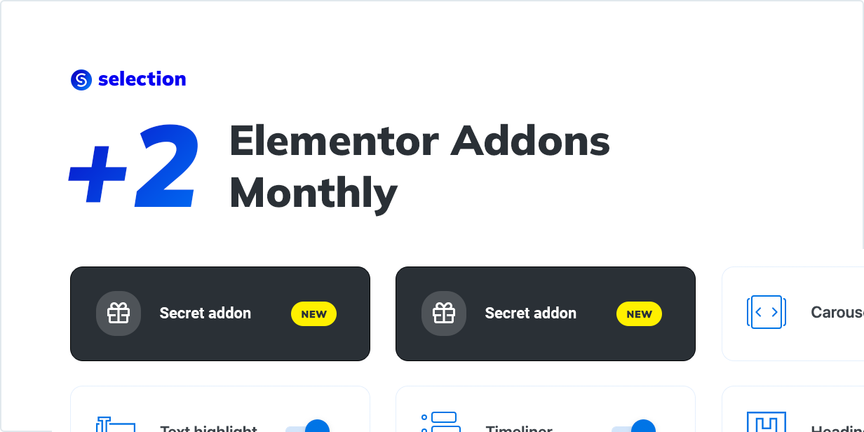+2 Elementor Addons Monthly