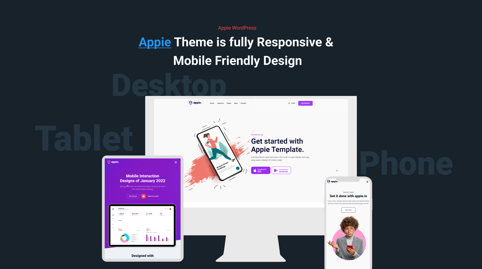 Appie - App Landing Page WordPress Theme