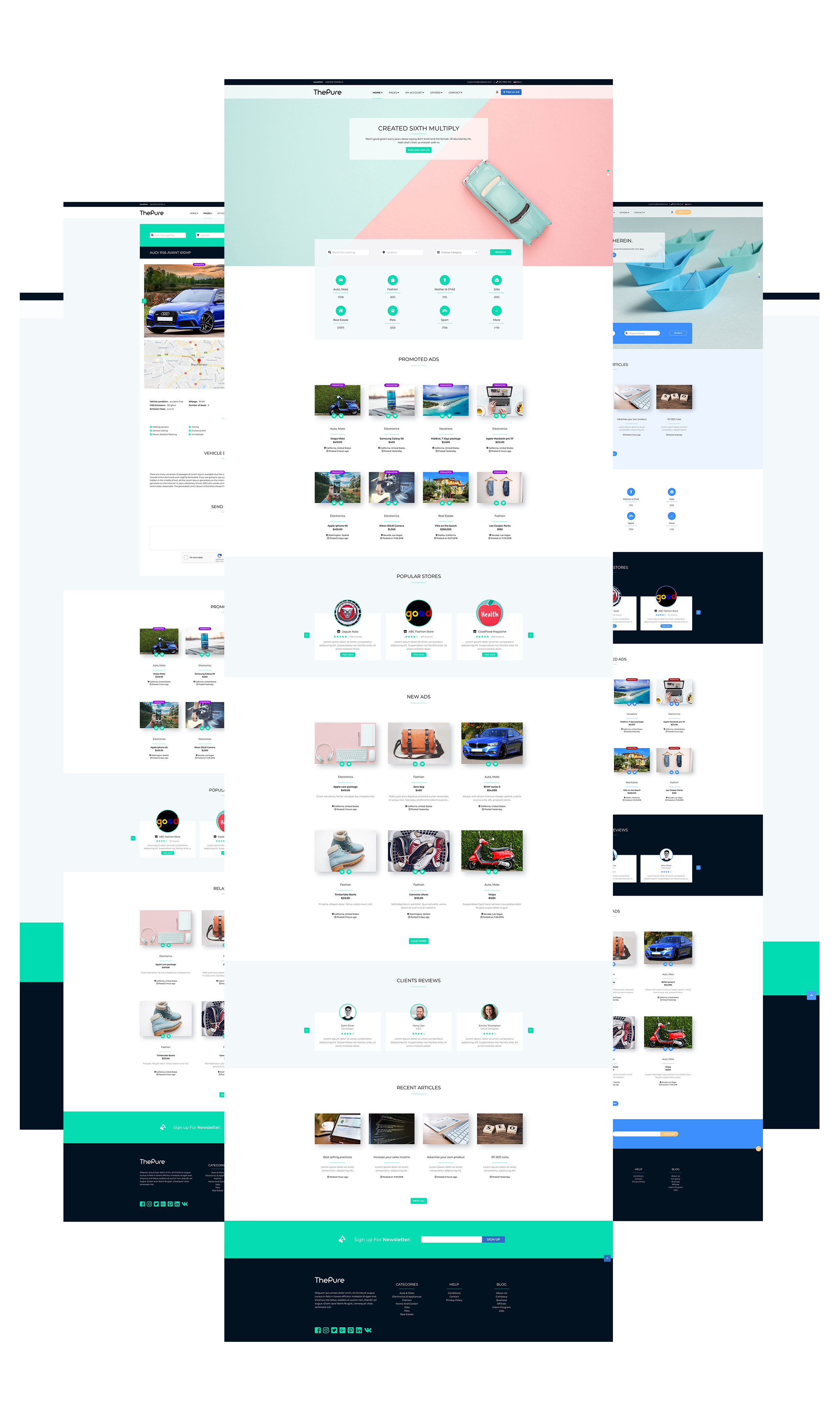 Thepure Classified Ads Html Template By Coderseden Themeforest