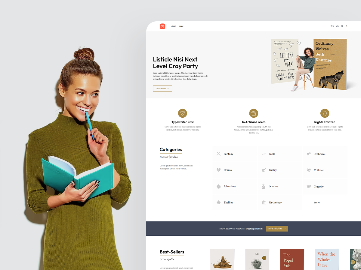 Books Store - Elementor Template Kit