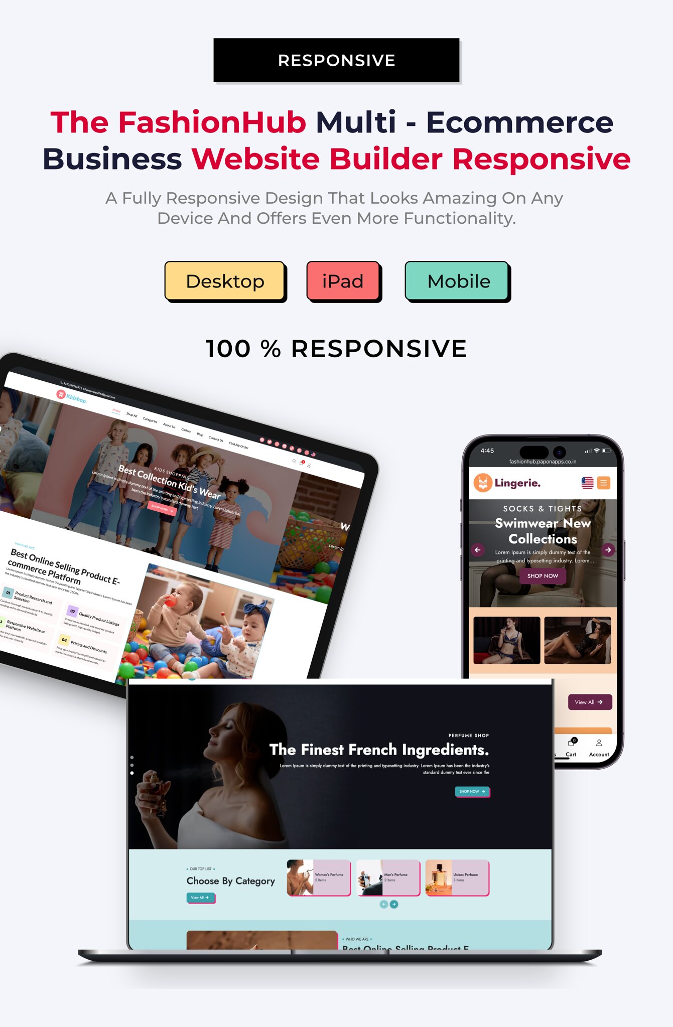 FashionHub SaaS - Multi Vendor SaaS eCommerce Business Website Builder SaaS