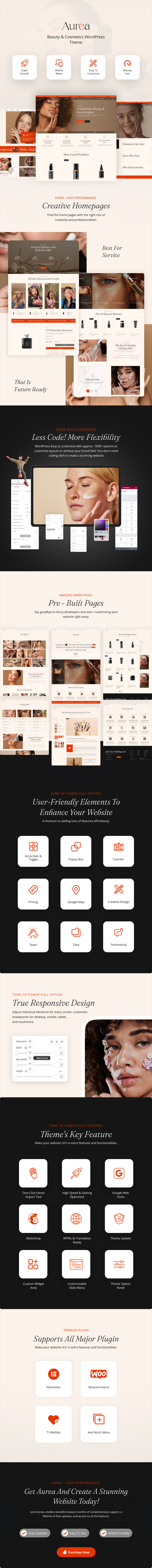 Aurea - Beauty & Cosmetics WordPress Theme - 1