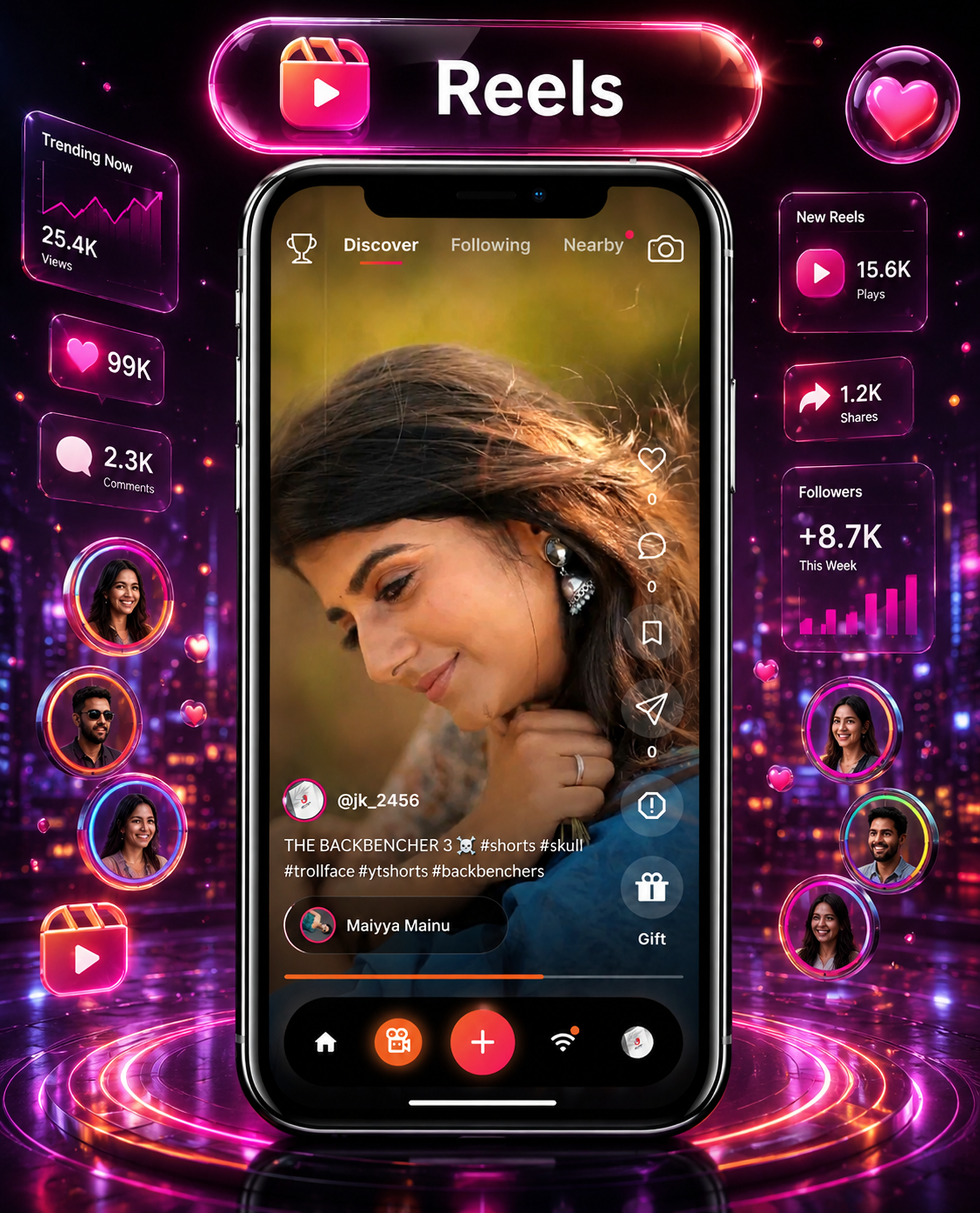 DTTrends – TikTok Clone | Reels, Live Streaming, PK Battle, Story, Feed, Chat | Flutter App - 21