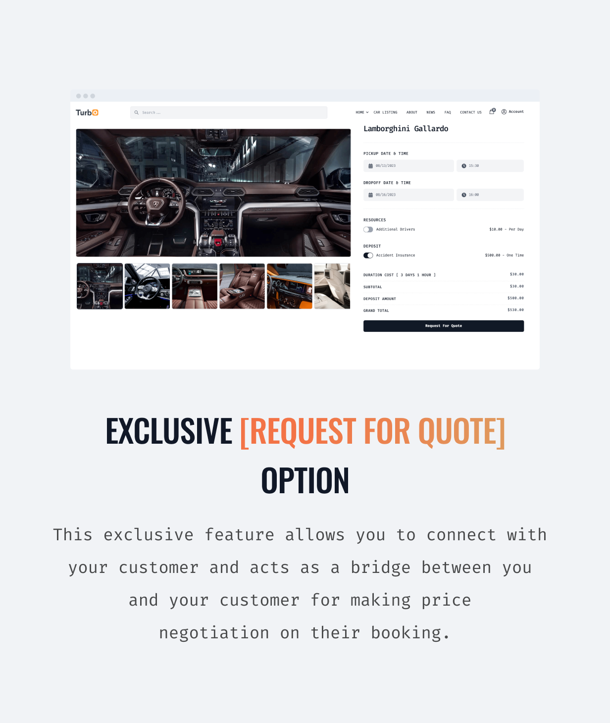 Turbo - WooCommerce Rental & Booking Theme