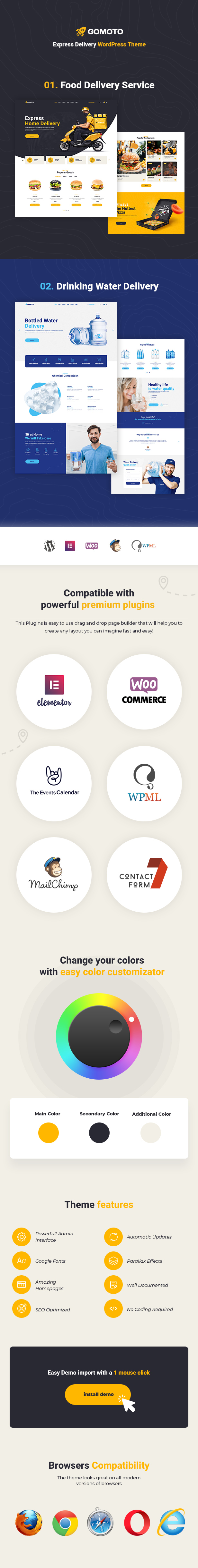 Gomoto - Food Delivery & Bottled Water WordPress Theme - 5