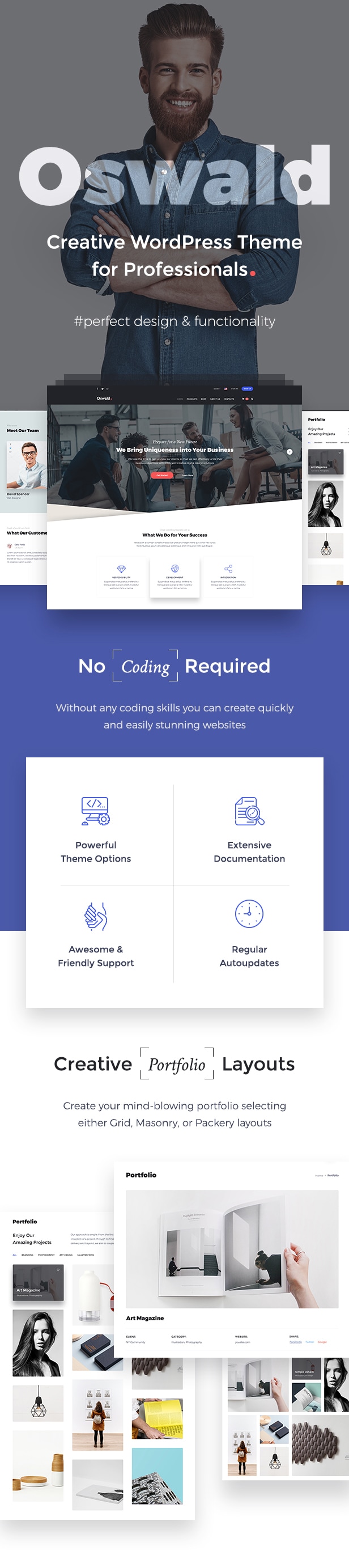 Oswald - Creative Multi-Purpose Responsive WordPress Theme - 1