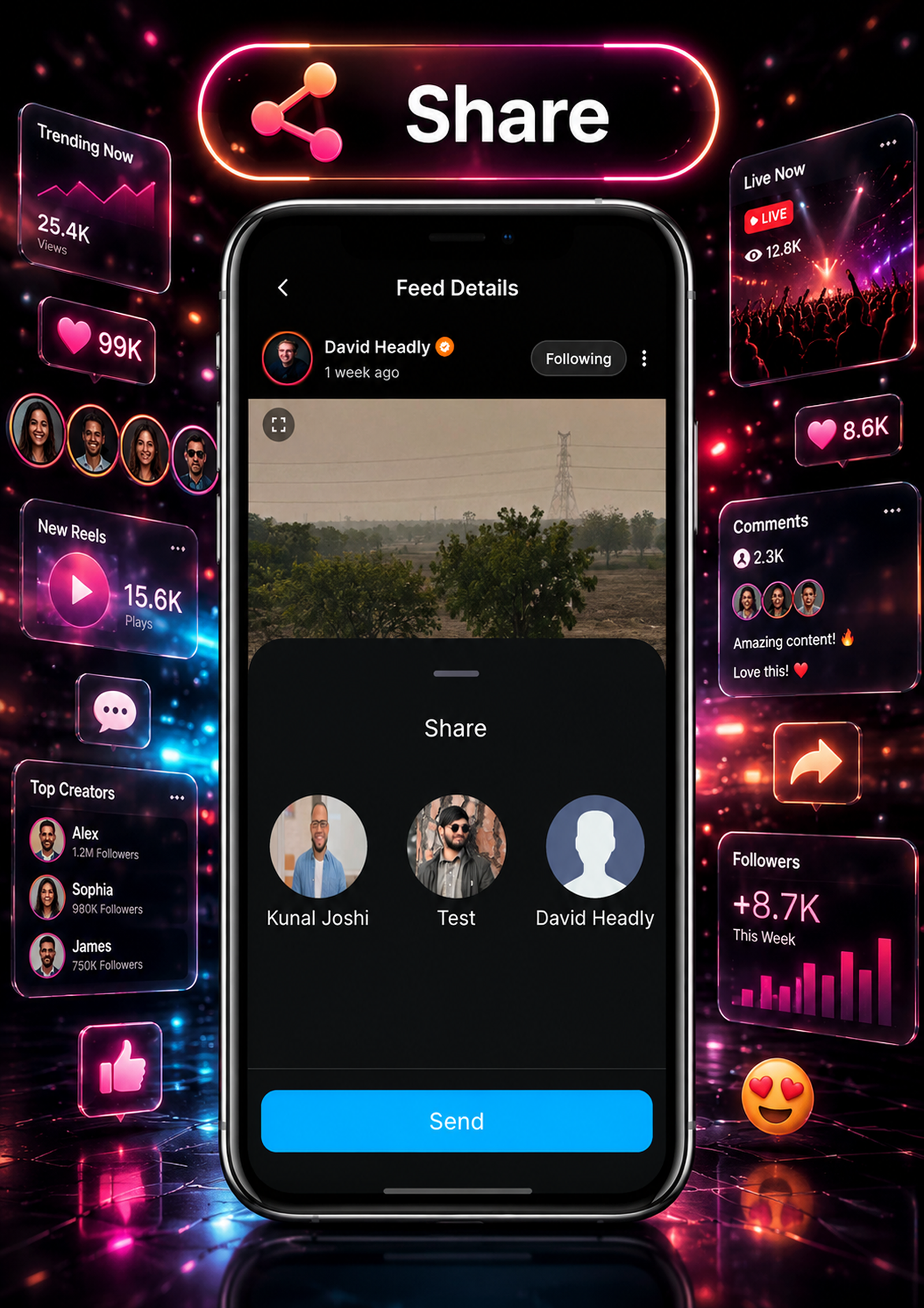 DTTrends – TikTok Clone | Reels, Live Streaming, PK Battle, Story, Feed, Chat | Flutter App - 19