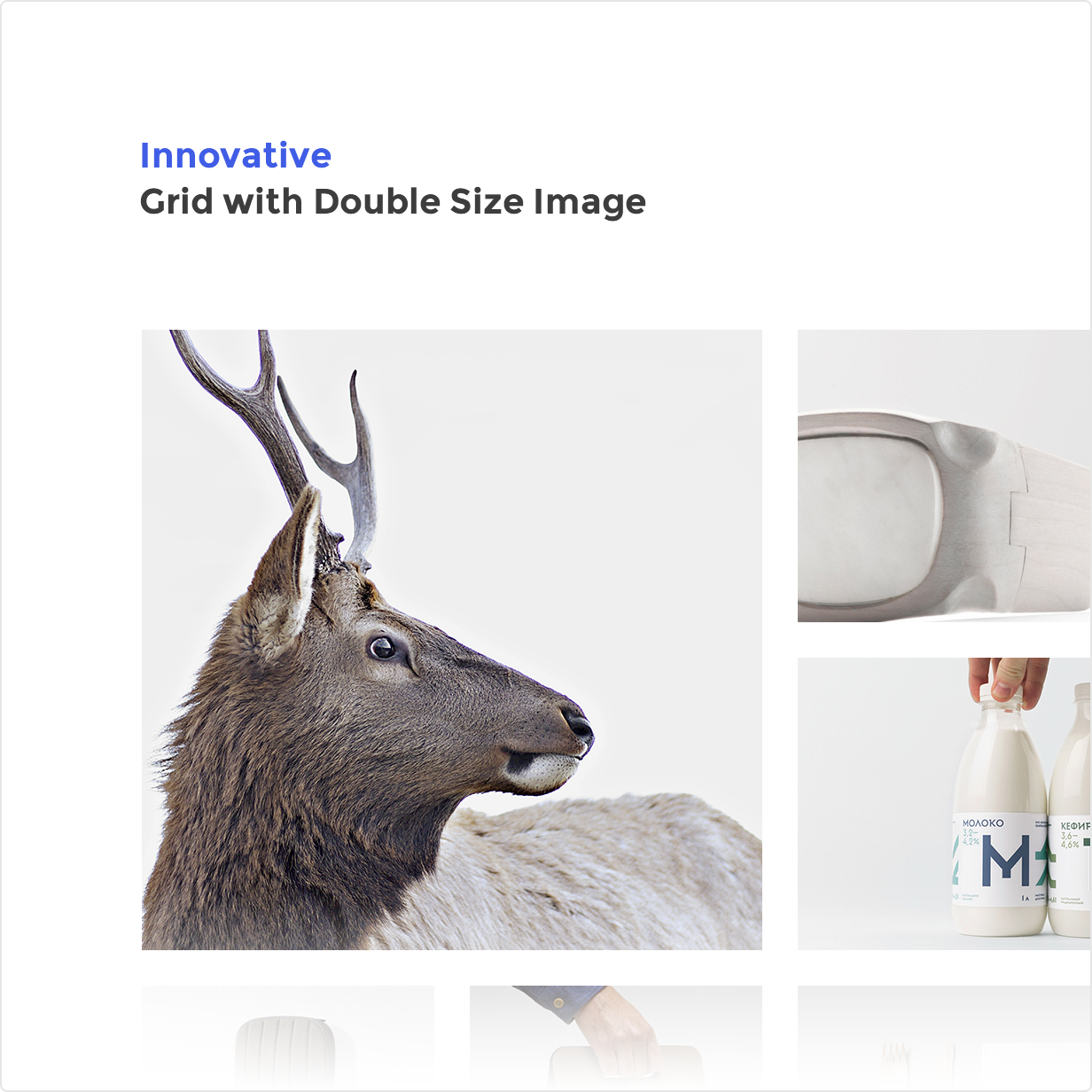 Innovative grid with double size image