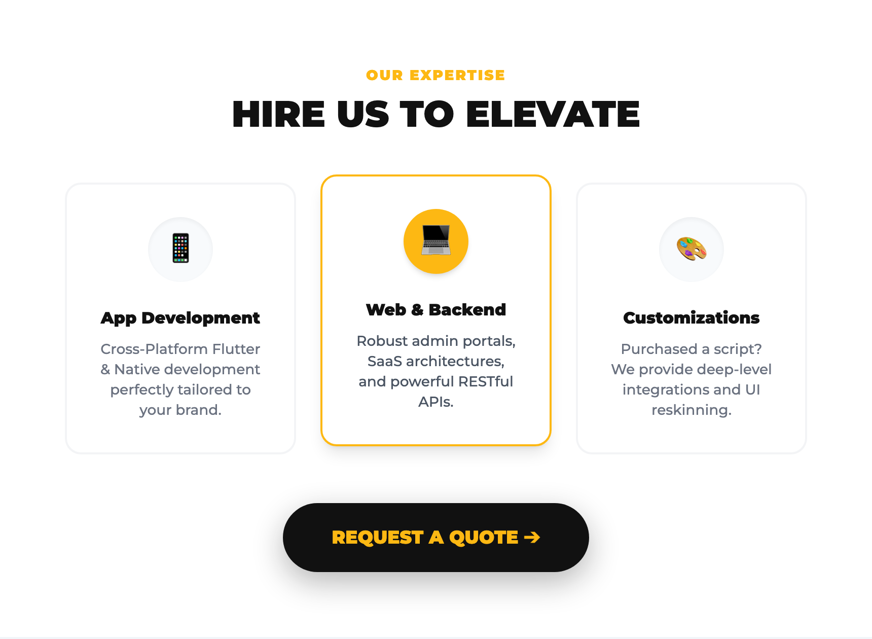 Hire Us to Elevate - Request a Quote