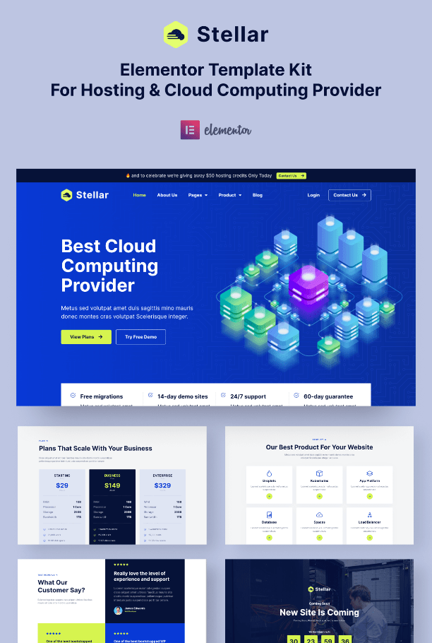 hosting company template
