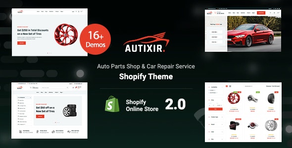 Autixir - Auto Parts & Car Repair Service Shopify Theme