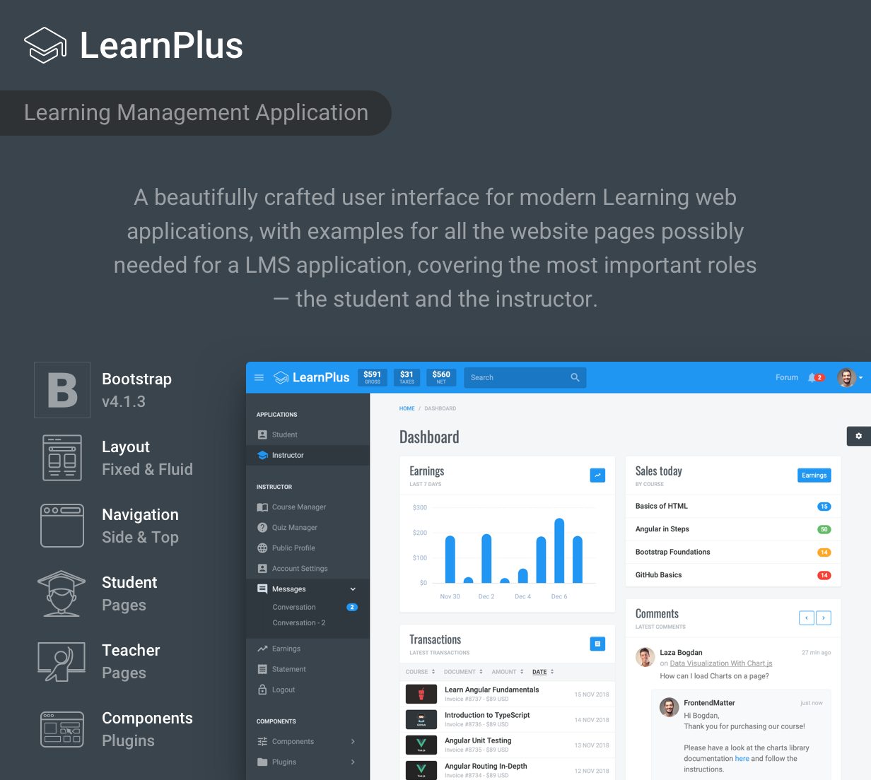 LearnPlus-学习管理系统后台模版[更至v4.4.0]