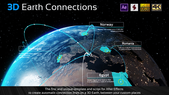 Earth Map Connections - 14