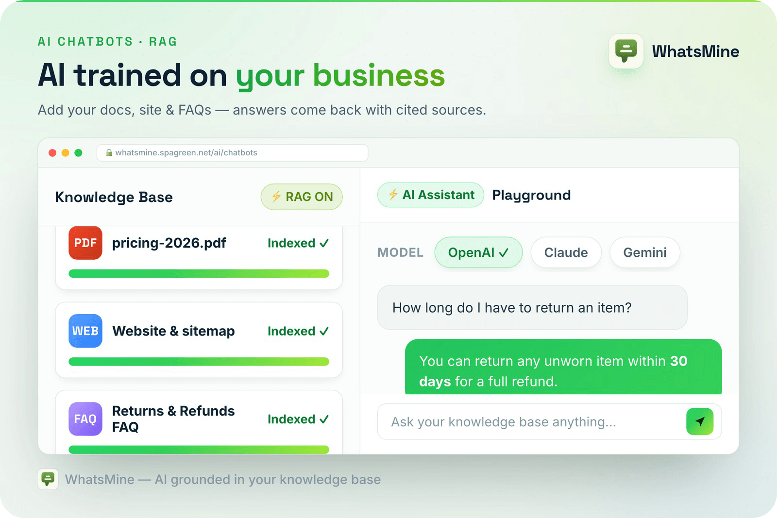 WhatsMine — AI Omnichannel Marketing, Automation & Chatbot SaaS (WhatsApp, Messenger, SMS & Email) - 7