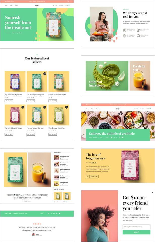 Miju - Conscious Product Elementor Template Kit
