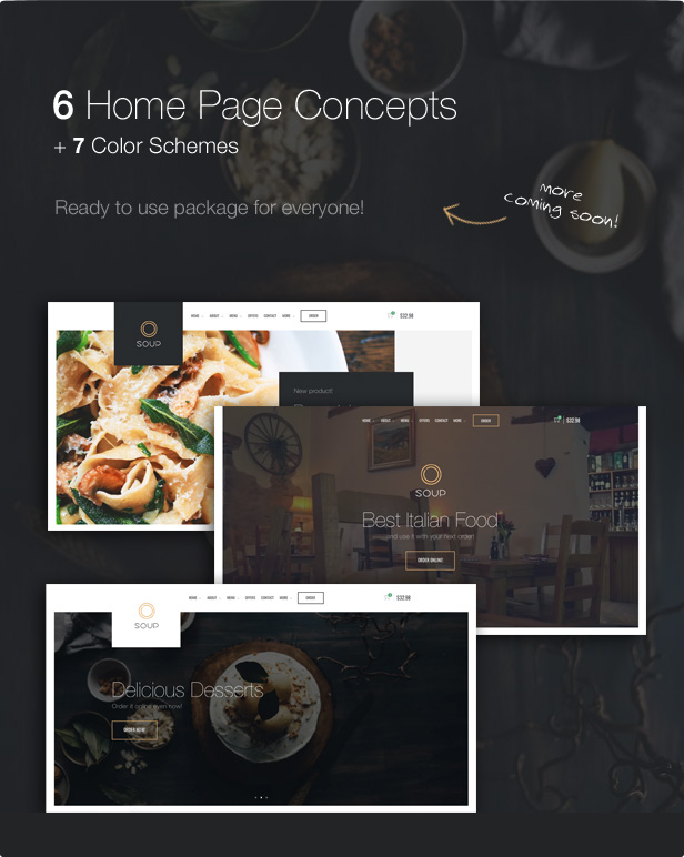 Soup - Restaurant with Online Ordering System Template