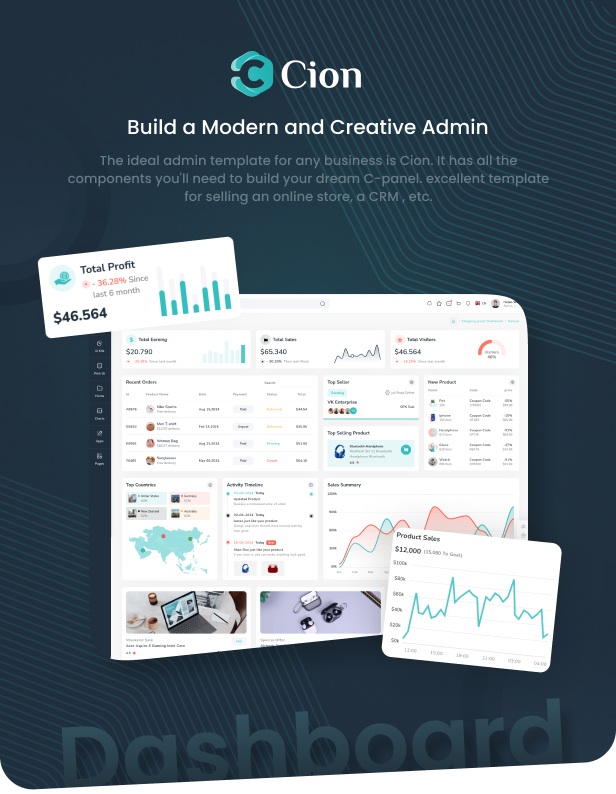 Cion Admin Dashboard theme