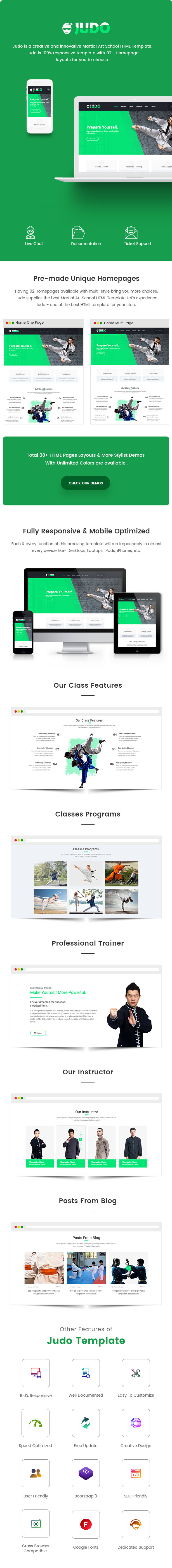 Judo - Martial Art School HTML Template - 1