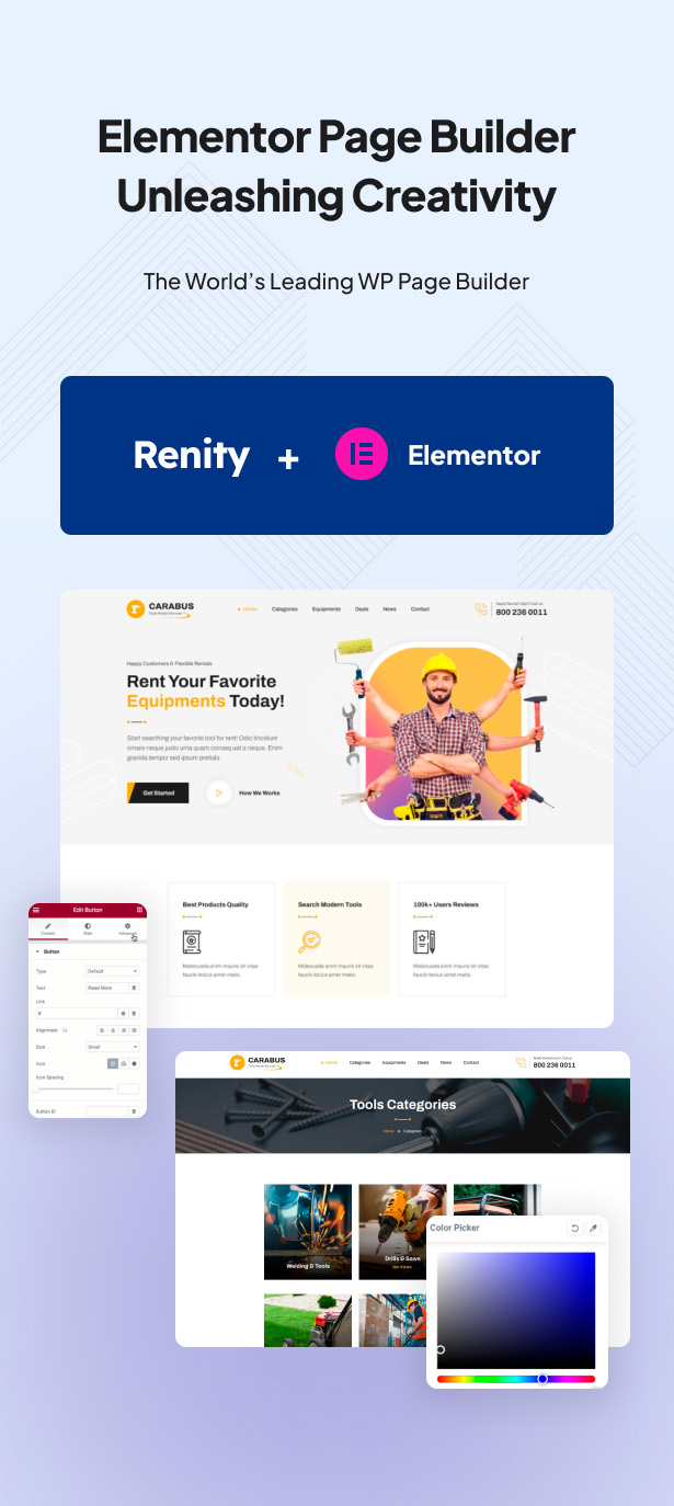 Renity - Equipment Rentals Figma Template - 2