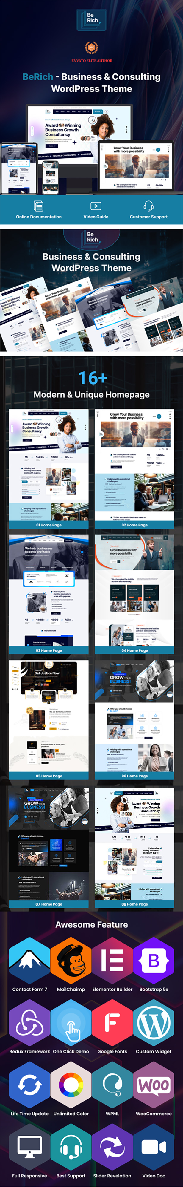 Berich - Consulting Corporate WordPress Theme - 6