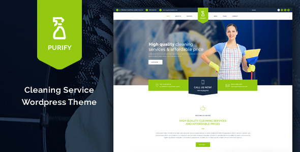 Purify - Cleaning Service Responsive WordPress Theme