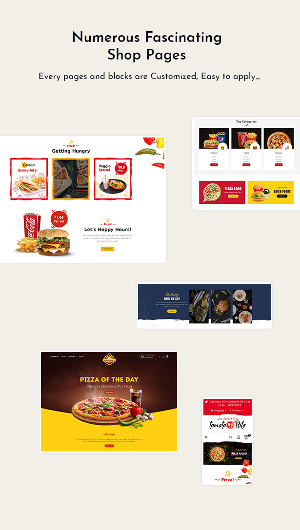 TomatoBites - OpenCart Multi-Purpose Theme For Pizza, Restaurant by TemplateTrip TomatoBites - OpenCart Multi-Purpose Theme For... 