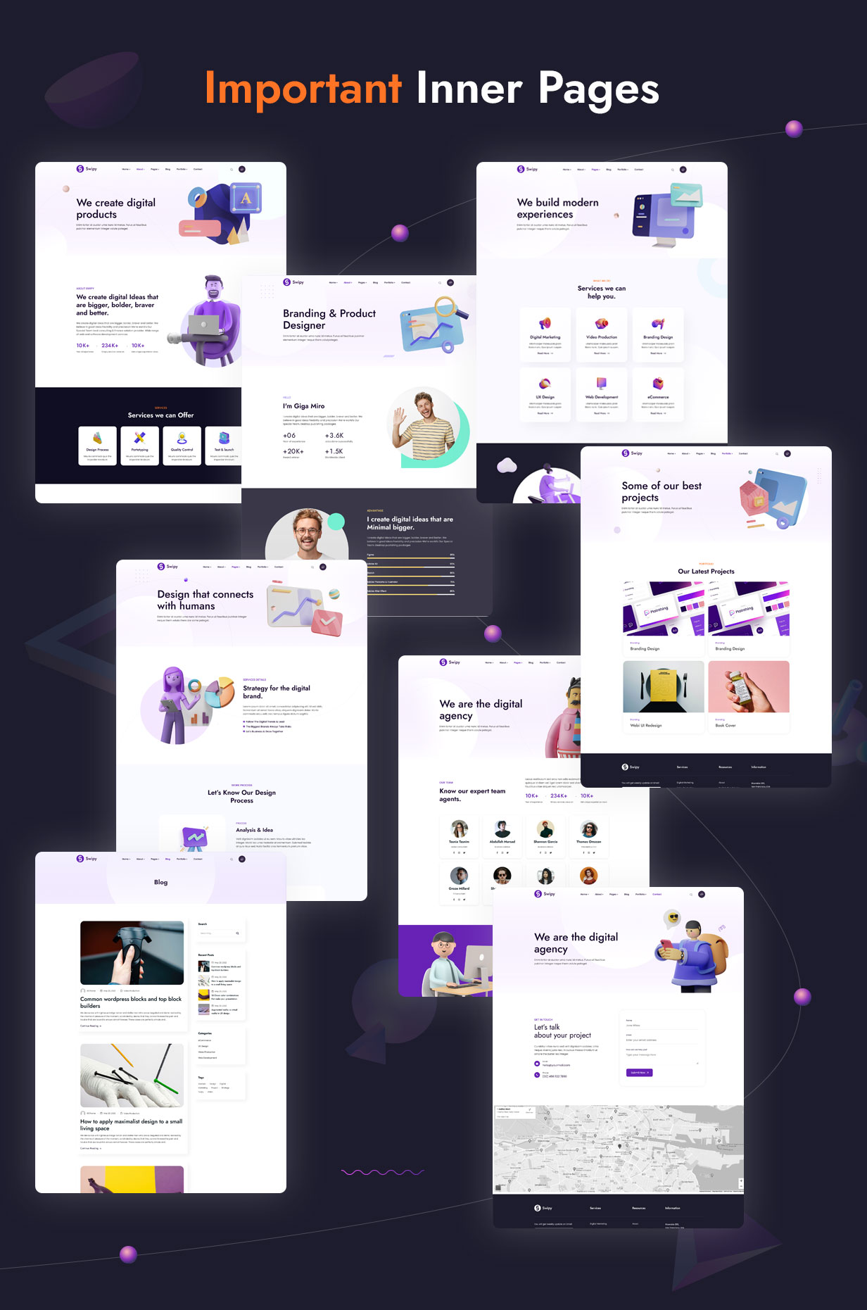 Swipy - Creative Agency WordPress Theme 