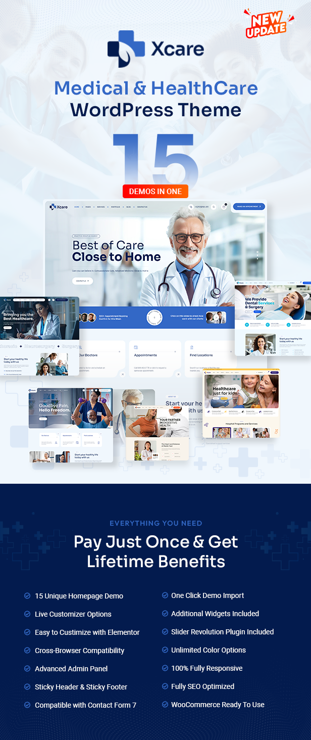Xcare - Medical and Health Care WordPress Theme