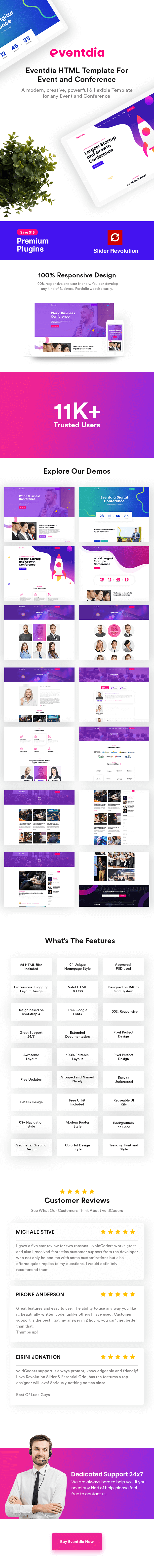 Eventdia - Event and Conference HTML Template - 1